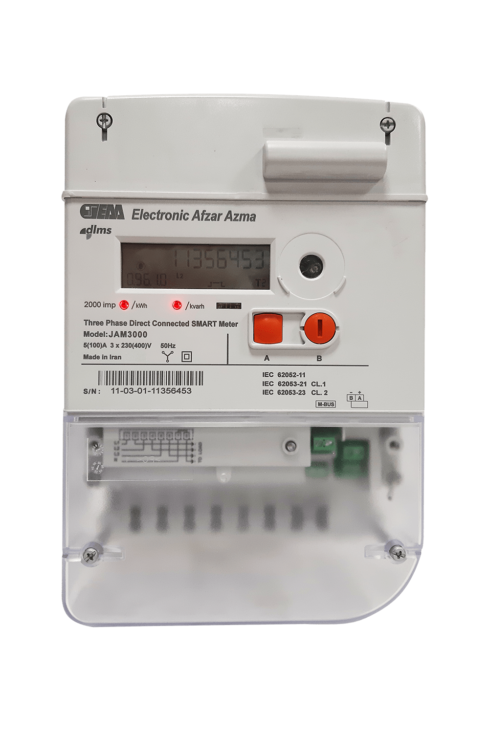 JAM3000 Three Phase Multi Tariff Smart Meter